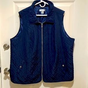Croft and Barrow Navy Blue Quilted Vest 3X